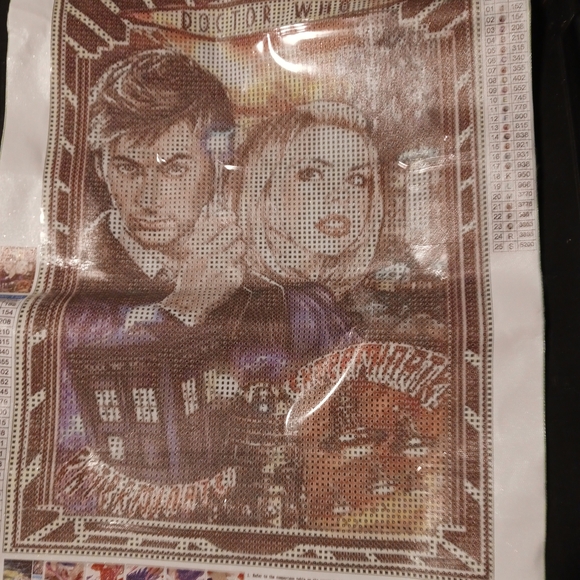 Other - Doctor Who 10th Doctor And Rose Diamond Art Paint Kit 30x40